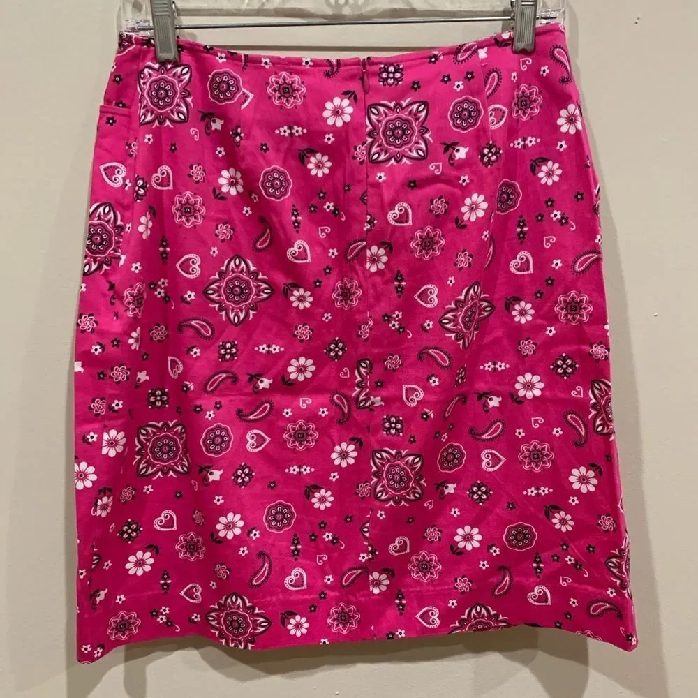 GOODCLOTHES 8 Pink Bandana Print Skirt - Picture 4 of 6